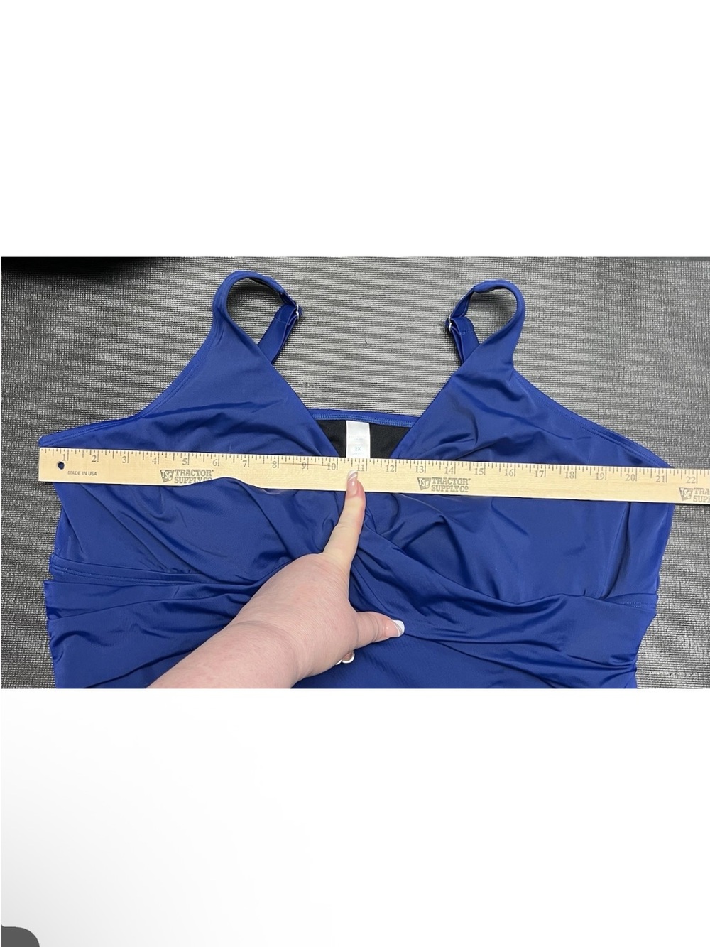 Bal HARBOUR Swim Women's Blue Twist-Front Swim Tankini Top - Picture 8 of 12